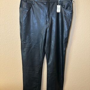 Abercrombie & Fitch Women’s Black Leather Jeans